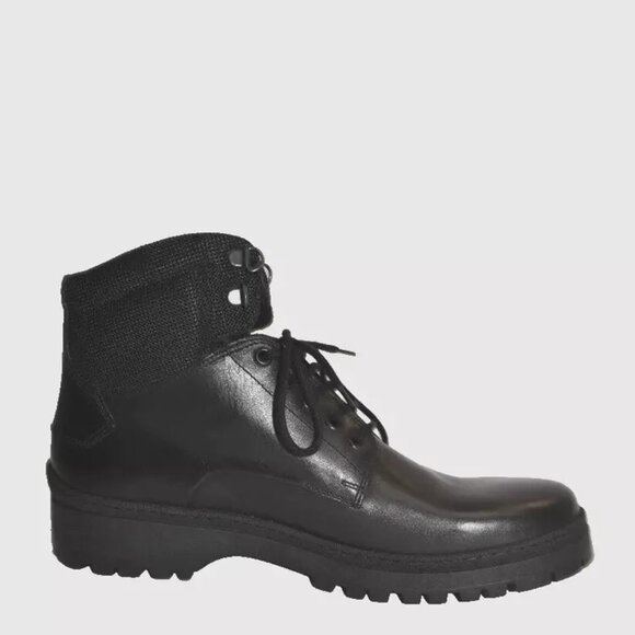 New! Bruno Magli Val Leather Derby Boots Size 11.5 M Black DD336A main image 6